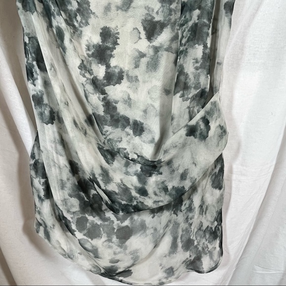 🌸3/$25 Simply Vera Wang Drape Neck Mixed Media Layered Ruched Tunic Top, Size S - Picture 5 of 12